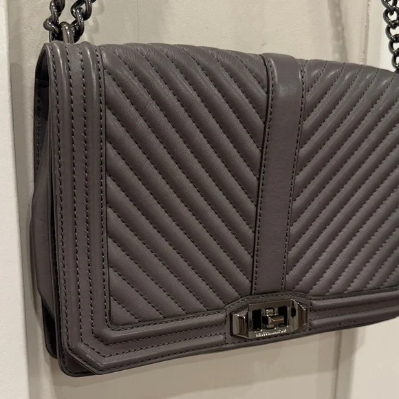 Rebecca Minkoff Charcoal Quilted Crossbody Bag - Picture 2 of 2